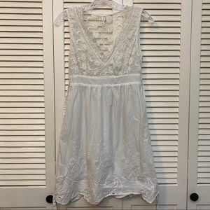 Trendology White Eyelet & Lace Dress
